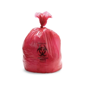 Red Low Density Biohazard Liner Bags